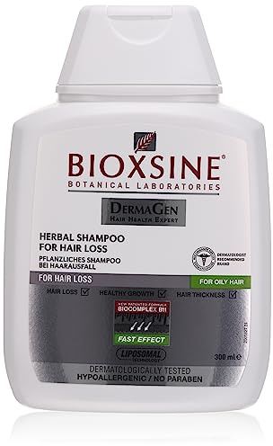 Shampoo für fettiges Haar - gegen Haarausfall bei Frau und Mann | mit pflanzlichem Haarwaschmittel das Haarwuchs beschleunigen | schnelles Haar-wachstum | Haarwuchs-mittel 300 ml | von Bioxsine