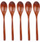 TsunNee Lot de 5 cuillères en bois de 22,5 cm, à long manche, cuillères à soupe de style japonais pour manger, mélanger, cuisiner, mélanger