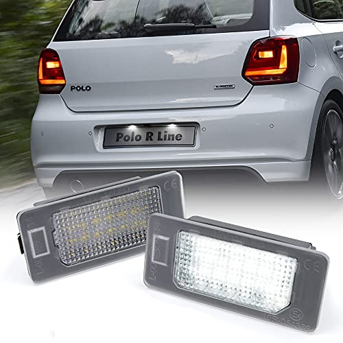 NSLUMO LED-Kennzeichenbeleuchtung für V.olkswagen Golf 6 7 MK6 MK7 Golf Plus B6 B7 Wagon Sharan 7N GP2 T.ouareg 2Gen für S.koda Octavia MK3 Rapid Fabia MK3 Canbus fehlerfreie Heckschild-Lampen