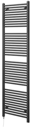 Newark Anthracite Electric Heated Towel Radiator Wall Mounted Slim Ladder Towel Rail Design Bathroom Radiator - 1800mm x 500mm