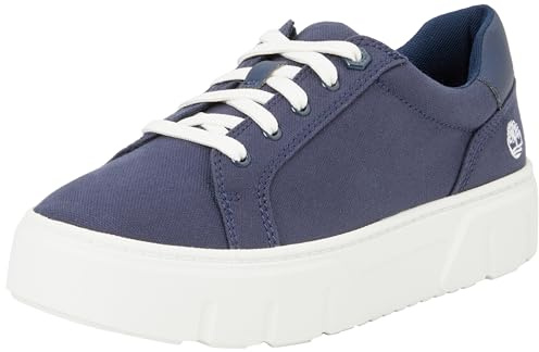 Timberland Laurel Court Canvas, Scarpe da Ginnastica Donna, Tela Blu Navy, 36 EU Larga