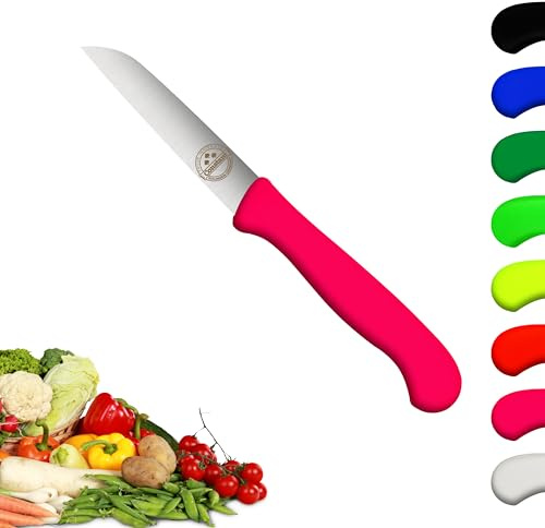 Solingen Messer, Kunststoffgriff - Premium Gemüsemesser, rostfreier Klinge, Chrom-Stahl, extra scharfes Küchenmesser, Dünnschliff & Handabzug, Made in Germany