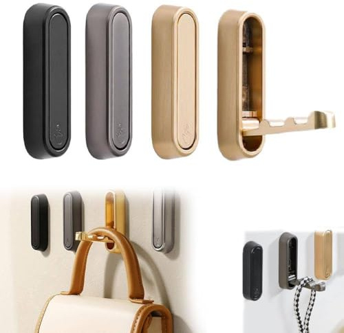 Folding Coat Hook,Heavy Duty Wall Hooks,No Drill Suction Hooks,Folding Wall Hooks for Hanging Coats,Towels,Hats,Bags,Keys,Up to 55 lbs/25 kg,Easy Installation