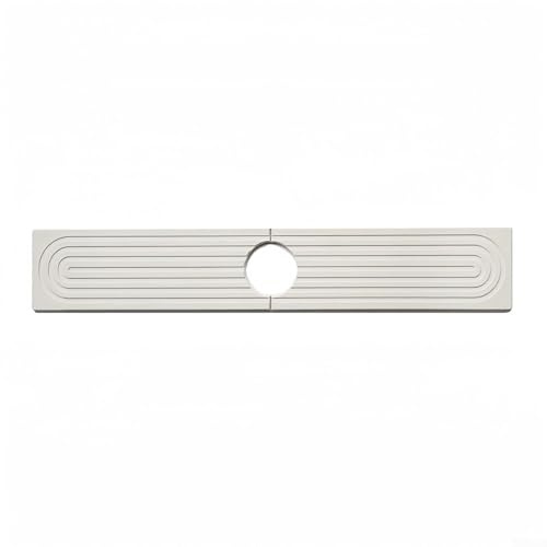 WIIYENA Tapis de robinet en diatomite absorbant l'eau, plateau de séchage pour évier de cuisine, salle de bain, comptoir organisateur de 40 x 10 cm (blanc)