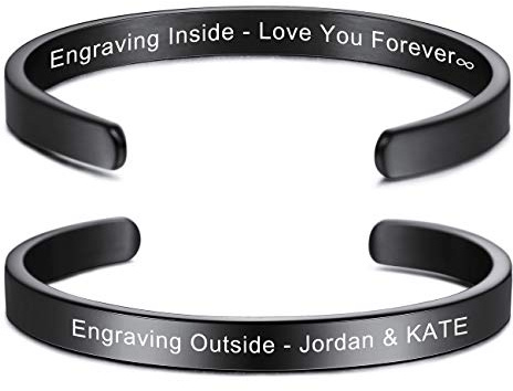 MeMeDIY Personalisierte Armband Gravur Name Identifizierung ID Angepasst für Männer Frauen Mädchen Jungen Wasserdicht Edelstahl Einstellbare Stulpearmband 6mm Breit
