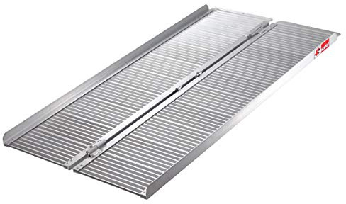 FTsolid Mobile Rollstuhlrampe Aluminium klappbar 150cm x 70cm Breite | Für Rollstuhl oder Rollator – Auffahrrampe für Treppen – Rampe