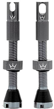 Peaty's X Chris King MK2 Tubeless Ventil Presta - Integrierter Speichenschlüssel & Ventilkernentfernungskappen, Mountainbike, Rennrad Fahrrad Reifen, Kompatibel einfügen, 7075 Aluminium
