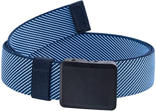 KYEYGWO Herren Stretch Gürtel mit Kunststoffschnalle, Nylon Elastischer Freizeitgürtel Einstellbare Outdoor Stoffgürtel Tactical Militärgürtel für Jeans, Hellblau & Dunkelblau