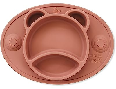 Bubba Bear® Ensemble de sets de table à ventouse pour bébé | Assiettes de tapis d'alimentation avec sections de séparation pour le sevrage des bébés | Sets de table antidérapants en silicone pour