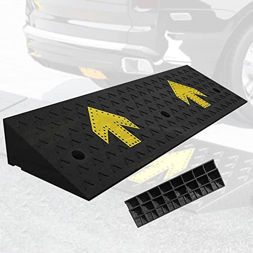 FREAZE Gummi Türschwellenrampe 4-18 cm Hoch, Rutschfester Bordsteinrampe, Gummikeil, Auffahrkeil Schwellenrampe Für Auto/LKW/Motorrad/Fahrräder (Size : 100cmx37cmx16cm)