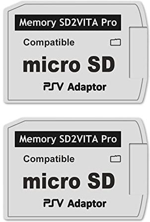 Censous 2X SD2Vita 5.0 Memory Card Adapter,for PSVSD -SD Adapter for PSV 1000/2000 PSTV FW 3.60 HENkaku System