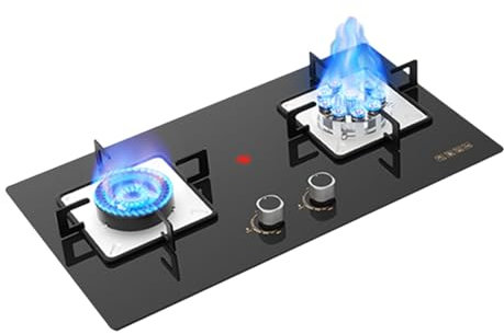 Estufa De Propano,Estufa De Propano Portátil De Doble Quemador,Estufa De Gas De Vidrio Templado Máximo 17742.4BTU Adecuada For Cocina RV Y Apartamentos (Color : NG, Size : Style 3)