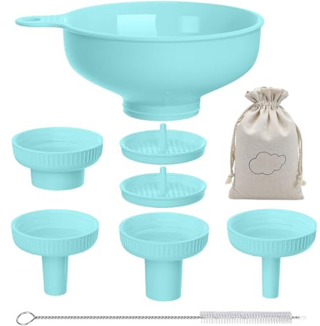 Imbuto a bocca larga,Imbuto da cucina a bocca larga,Imbuto in scatola per uso in cucina - Set di imbuto da cucina di qualità alimentare con ugelli di varie dimensioni, Imbuto di vaso