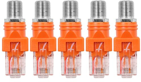 Namvo RF-zu-RJ45-Konverter, Koax-zu-Ethernet-Adapter, 8-polig, für Leitungstester, 5 Stück