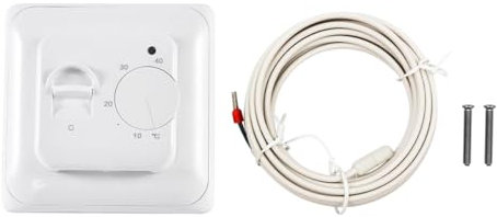 DollaTek Home Nonprogrammable Thermostats Electric Heating Manual Thermostat Underfloor Appliance Floor Sensor 230V-240V AC 16A 4 Wire