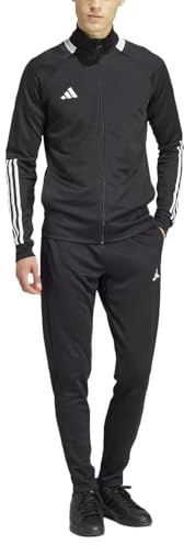 adidas Herr Sereno AEROREADY skurna 3-ränder träningsdräkter, Svart, XS