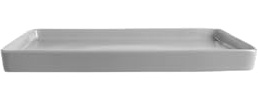 Sallys Servierplatte quadratisch 25 x 25 cm aus hochwertigem, widerstandsfähigem Porzellan - Servierteller (Grau)