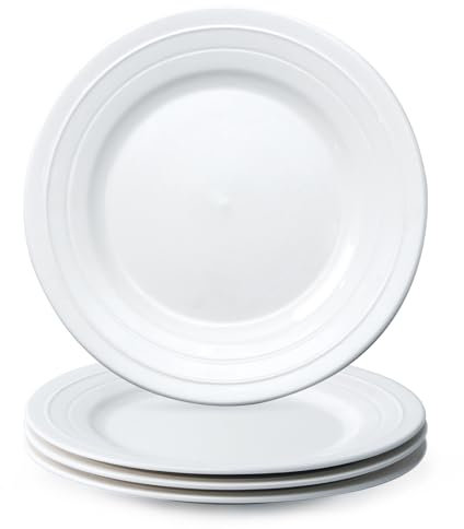 NUTRIUPS 27x2cm Platos Llanos, Platos Grandes, Cerámica, Blanca, Platos Vajilla