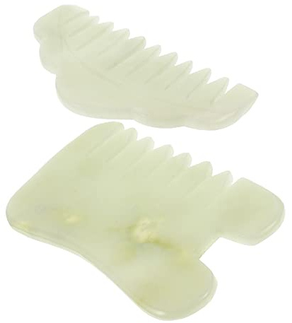 TOVINANNA Jade Hårbottenmassagekammar 2-pack Ansiktsmassageapparater För Skönhet Och Hälsa