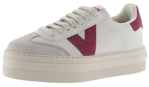 victoria Basket Barcelona Ciclista Efecto Piel & Plataforma & Puntera Serraje 1092169 para Mujer Frambuesa 41