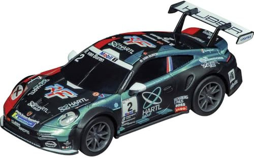 Carrera - 20064244 GO!!! Porsche 992 GT3 Cup Huber Racing, No.2 | Maßstab 1:43 Slotcar | Kompatibel mit GO!!!, GO!!! Plus & Battery Operated | Detailgetreue Rennen