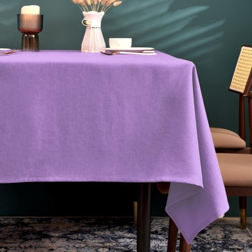 BALCONY & FALCON Table Cloth Water Resistant Washable Lavender 140x240cm