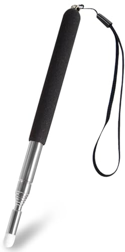Zeigestab Ausziehbar, Mini Einziehbar Klassenzimmer Zeiger, 120cm Ausziehbar Teleskopstab Rostfreier Stahl für Lehrer Whiteboard Tafel Zeiger für Formate Seminare Präsentationen (Schwarz)