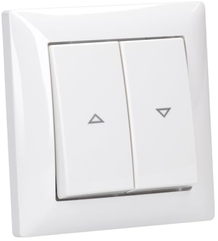 Busch-Jaeger Busch-balance SI Jalousietaster Set + Rahmen Alpinweiß | 1× 2020/4 US Jalousietaster + 1× 2504-914 Wippe + 1× 1721-914 Abdeckrahmen