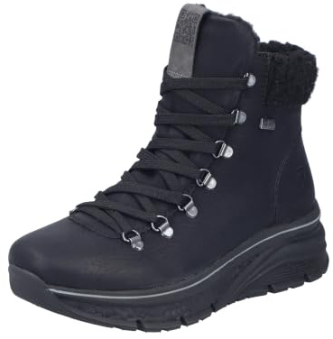 Rieker RiekerTEX 48034 Bottes d'hiver pour femme avec semelle amovible et imperméable, Noir, 42 EU