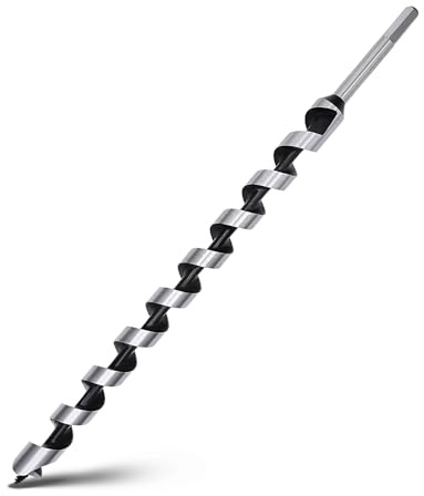 1 x 18 inch Auger Drill Bit for Wood,Hex Shank Ship Auger Bit for Soft Wood, Hard Wood, Plastic, Composite Materials and DIY Projects