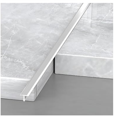 3 PCS T En Aluminium Profilés Bandes De Transition Pour Sol Pour Transitions De Sol Entre Seuils Carrelages Sols Bois Tapis(Size:6mm,Color:Argent)