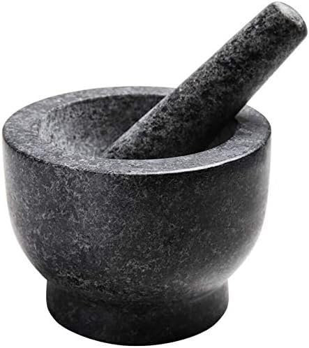 CEHJZQRPL Pilon et mortier, Broyeur à épices en Pierre, mortier et Pilon, broyeur à mortier et Pilon en Granit, broyeur en Pierre Naturelle
