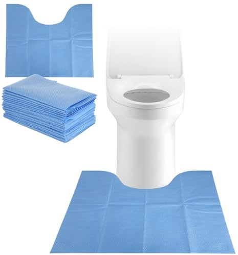 Confezione da 25 tappetini igienici usa e getta, assorbenti in tessuto non tessuto, tappetini antiscivolo per imparare a usare il vasino, 55 x 48 cm, protezioni per il pavimento del WC