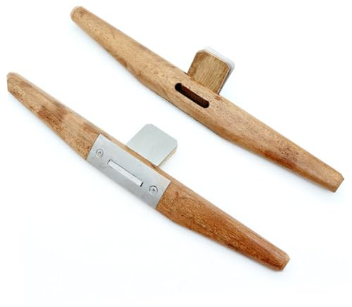 Verstellbarer Speichenhobel mit Rundboden für Holzarbeiten | Eisen und Holz, Khaki, Ergonomische Form mit Konturiertem Griff, Verschleißfester Boden