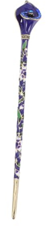iplusmile Forcina per Chioma Donna Stile Cinese Fiore di Loto in Lega Elegante e Rhinestone, Accessorio per Acconciature e Fermacoda Retrò Blu Stili multipli