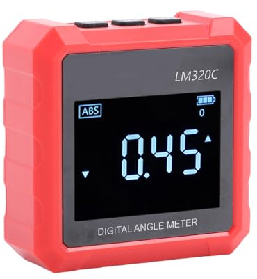 Luocute Digitaler Winkelmesser, Elektronischer Neigungsmesser mit Automatischem Flip-Display, Magnetischer Basis, Winkelgenauigkeit ±0,2°, Auflösung ±0,05° für Industrielle