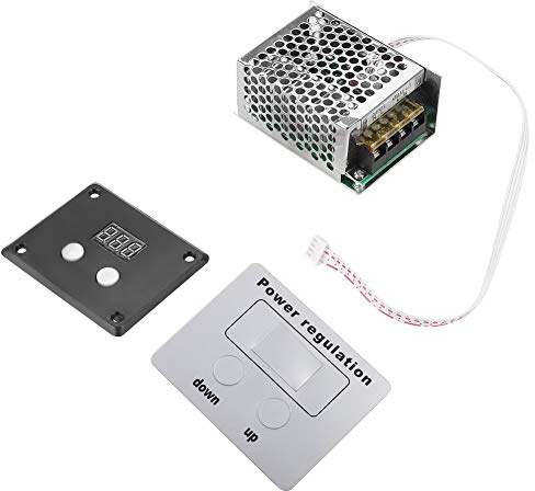 Fafeicy 4000W AC 220V SCR Digital Spannungsregler, Drehzahlregler, Thermostat mit großem Kühlkörper und Wellenform-Spannungsabsorption