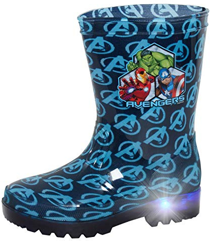 Marvel Botas de goma con luz, Super Hero, Iron Man Hulk Captain America para niños