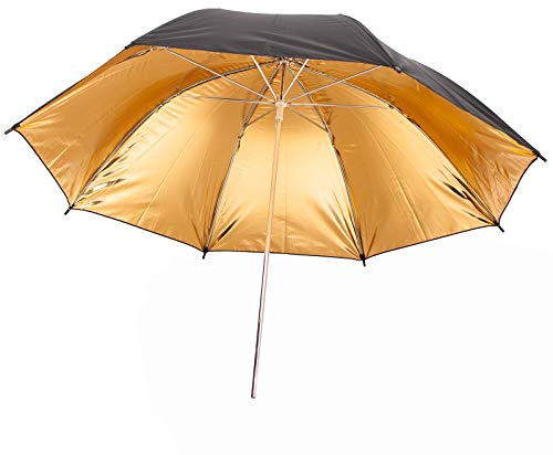 Reflexschirm schwarz Gold 109cm 43 Zoll Studioschirme Diffusor Reflektor Studio Schrim Blitzschirm für Fotografie