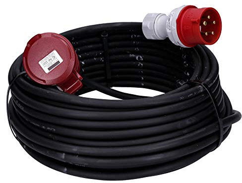 Voxura CEE-Kabel Verlängerungskabel Starkstromkabel 5-polig 400V H07RN-F 5G 1,5 16/5 16A IP44 Phasenwender Starkstrom 25m
