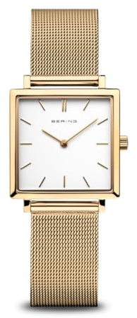 Bering Damen Quarz Uhr | Armbanduhr 26 mm Edelstahlgehäuse und Zifferblatt | Milanaisearmband | Saphierglas | 3 ATM | 18226