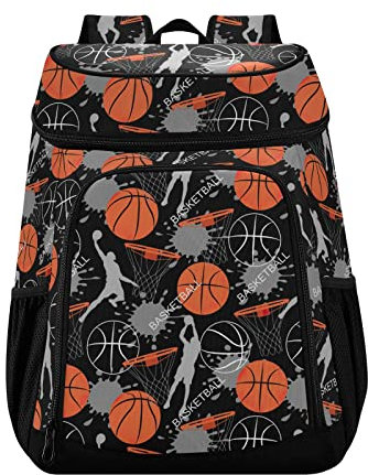 Basketballspiel Sport Kühlrucksack Damen Herren Picknick Kühltaschen Isolierte Große Kapazität Mittagessen Taschen für Arbeit Angeln Wandern Camping Park Strand