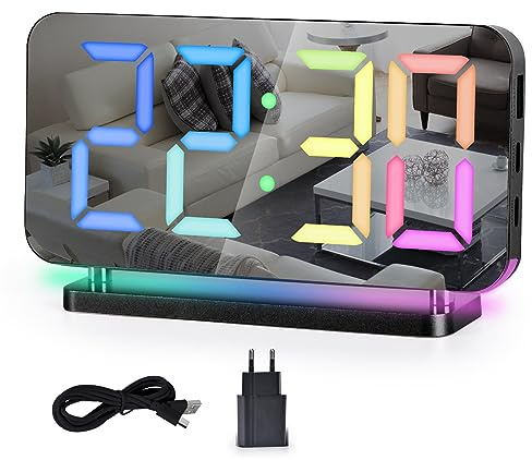 SZELAM Sveglia Digitale,Sveglia da Comodino (Nero)