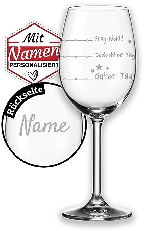 LEONARDO Weinglas Daily mit Gravur, personalisierbar mit Namen oder Wunschtext, Namensgravur, Geschenk für Frau, Freundin, Kollegin, Chefin, Schwester, Geburtstag, Weihnachten, 0,3 l