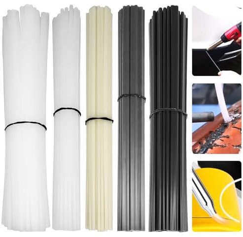 YOUNGSAY 140 Stück Kunststoff Schweißstäbe, ABS/PVC/PE/PP Kunststoff-Schweißstäbe, 200mm Doppelstrang Kunststoff Schweißdraht für Kunststoff Schweißreparatur (4 Farben)