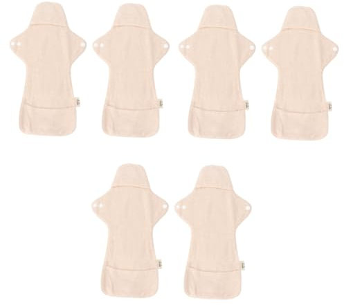 minkissy 6 Stk Mama Pads Damenbinden Menstruationsbinden Aus Stoff Duftverstärker Für Wäsche Zeitraum Pad Tragbare Damenbinde Organische Wattepads Slipeinlage Innerer Kern Waschbar Mutter