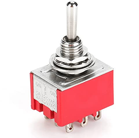 Interruttore a Levetta, 5 Pezzi MTS-303 Mini Interruttore a Levetta 3PDT 9 Pin3 Posizione su OFF su Interruttore a Bilanciere Kill Switch Per Addestramento Aereo Automatico Per Barche Automobilistiche