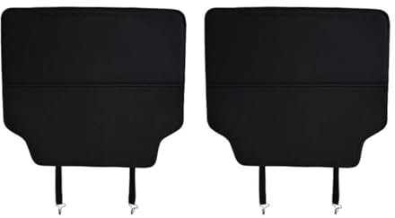 YSLQVFSW 2 Stück Rückenlehnenschutz für Nissan Rogue/Serena/Terrano/Townstar/Versa, Autositz Schutz Rückseite Leder Wasserdicht und Pflegeleicht Auto Zubehör,Black