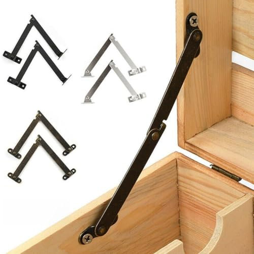 2 bisagras decorativas en bronce antiguo, perfectas para escritorios, armarios y baúles (bronce verde)