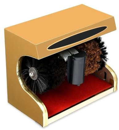 Electric Shoe Polishing Machine - Automatic Shoe Shine Polisher with Double Combination Brush for Home, Hotel, Bank, and Commercial Use - for All Shoe Care Needs